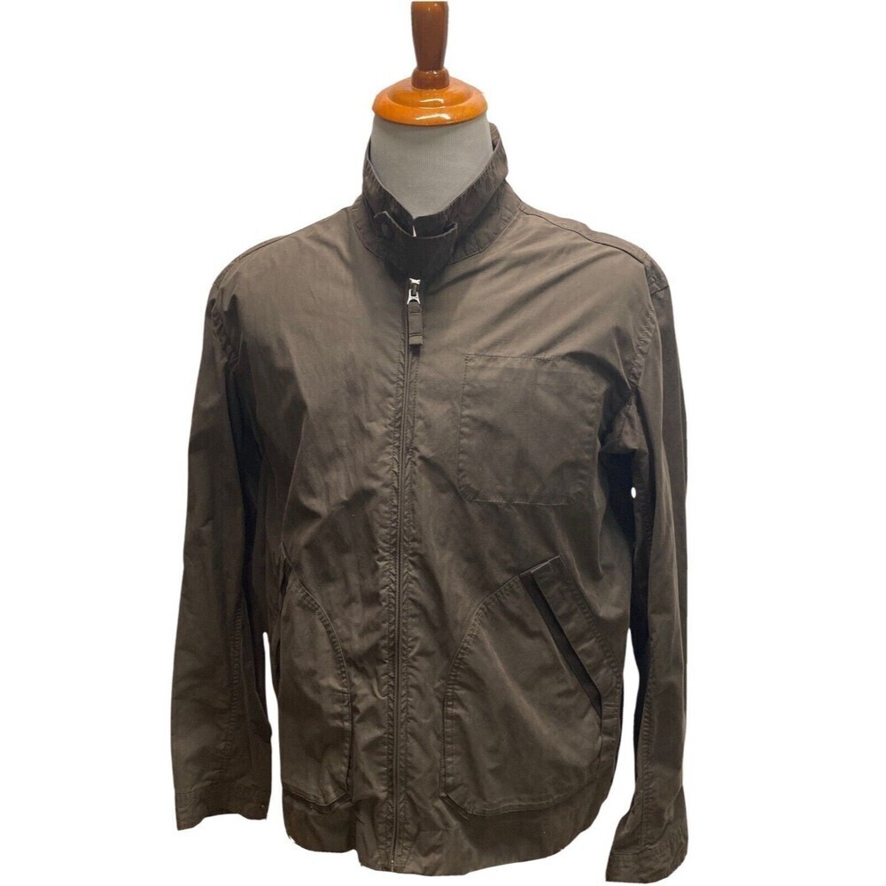 Vintage Mens Eddie Bauer Brown Bomber Jacket Coat Size XL‎ Front Zip
